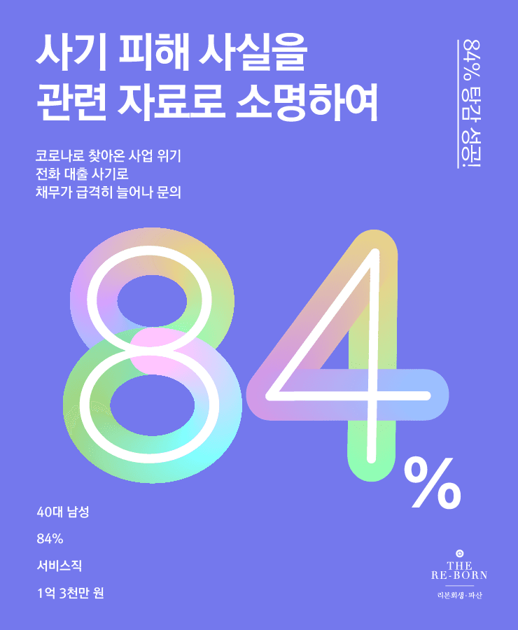 코로나로 사업 위기
전화 대출 사기