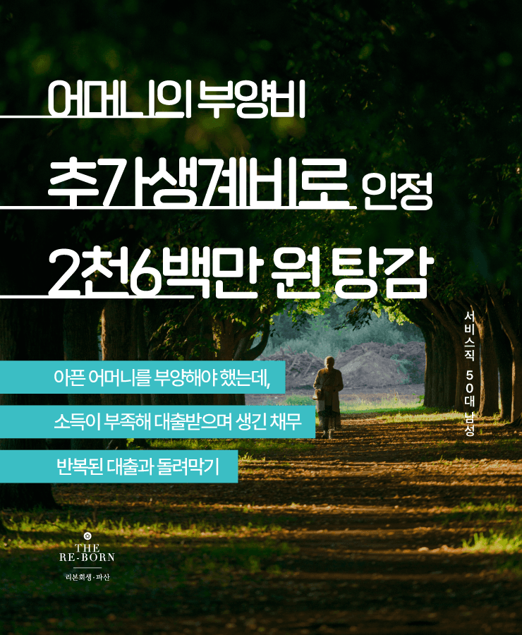 모친의 부양비
부족한 소득