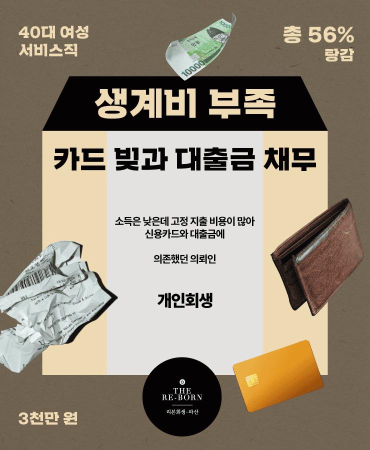 높은 병원비 지출
반복된 대출