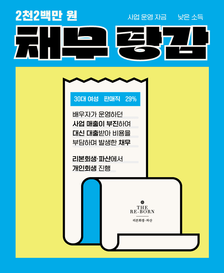 운영하던 사업 매출 급감
변함없는 소득과 반복된 대출
