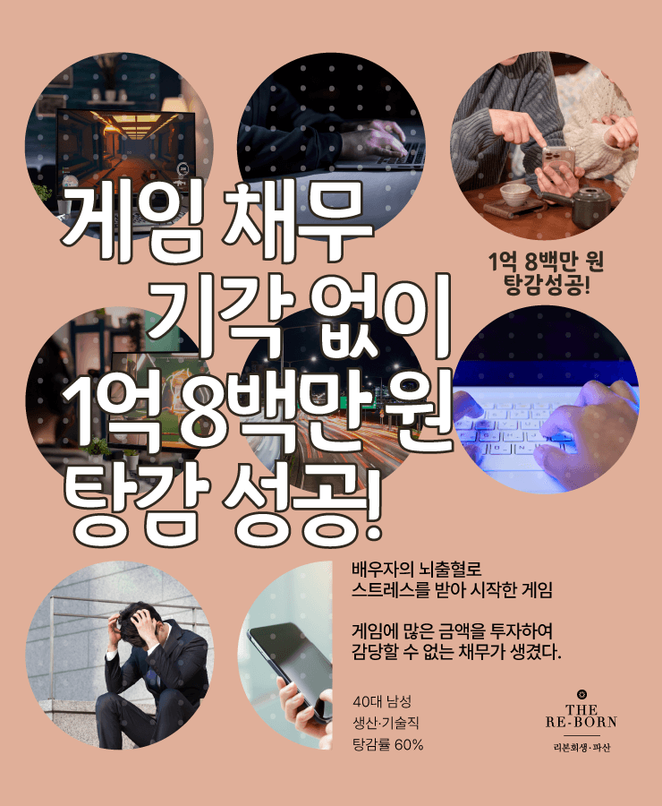 게임에 사용한 금액
대환 대출