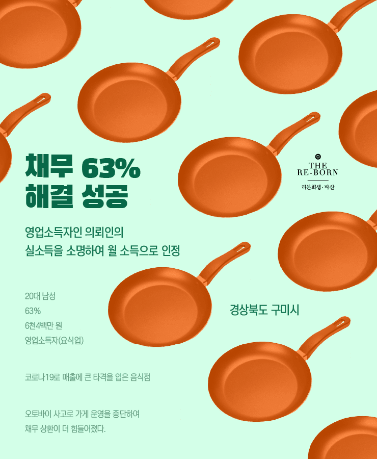 오토바이 사고로 매출 급감
가게 개업 후 코로나19 발생