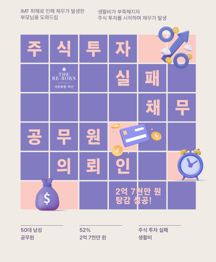 부모님의 채무
주식 투자 실패