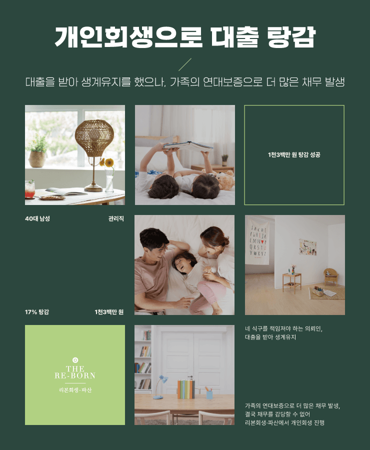 가족의 연대보증
돌려막기 반복