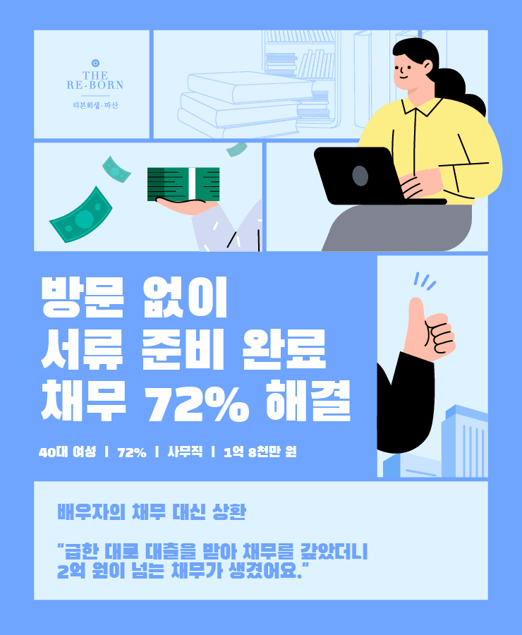 배우자 채무 대리 상환
사업 매출 급감