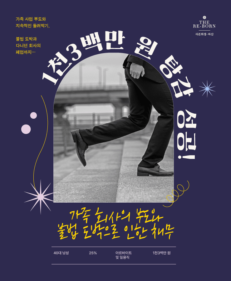 가족 회사 부도
불법 도박 채무