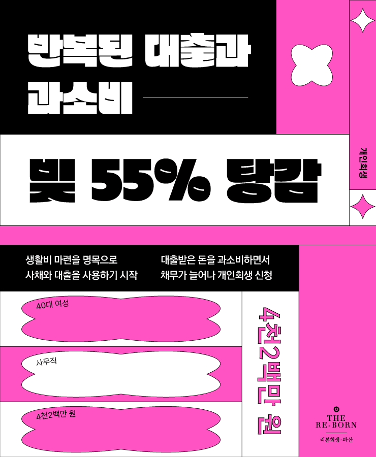 보증금과 생활비 마련 대출
반복된 대출과 과소비