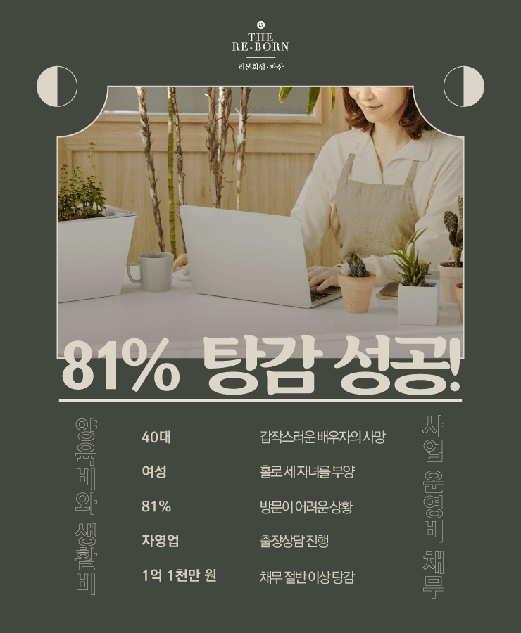 세 자녀의 양육비
사업 실패로 불어난 채무