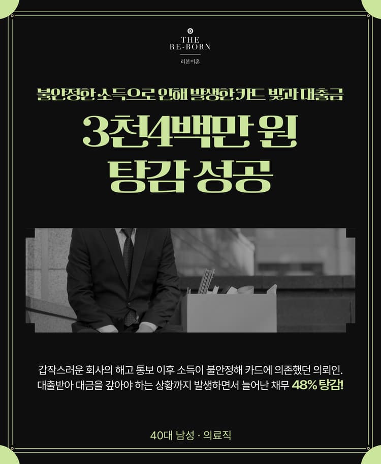 갑작스러운 해고 통보
낮은 소득과 늘어난 카드 빚