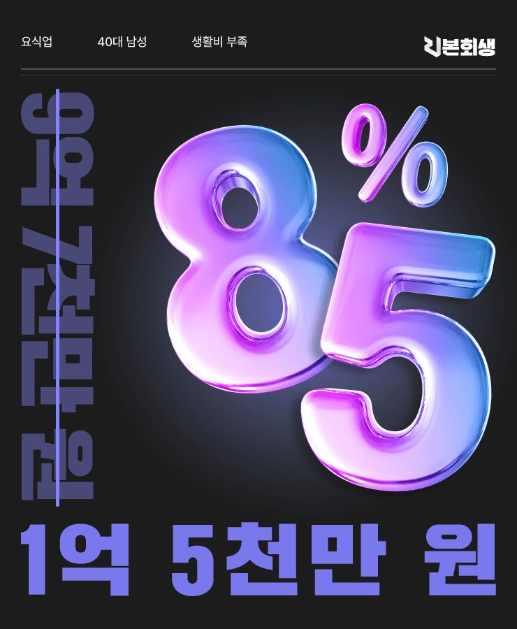 두 자녀의 양육비
사업자금 부족